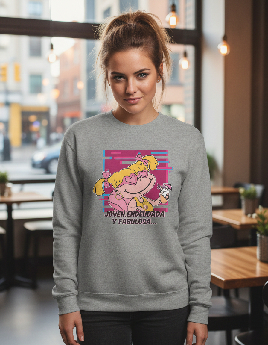 Buzo Joven Endeudada Y Fabulosa Memoestampados - Imagen 11