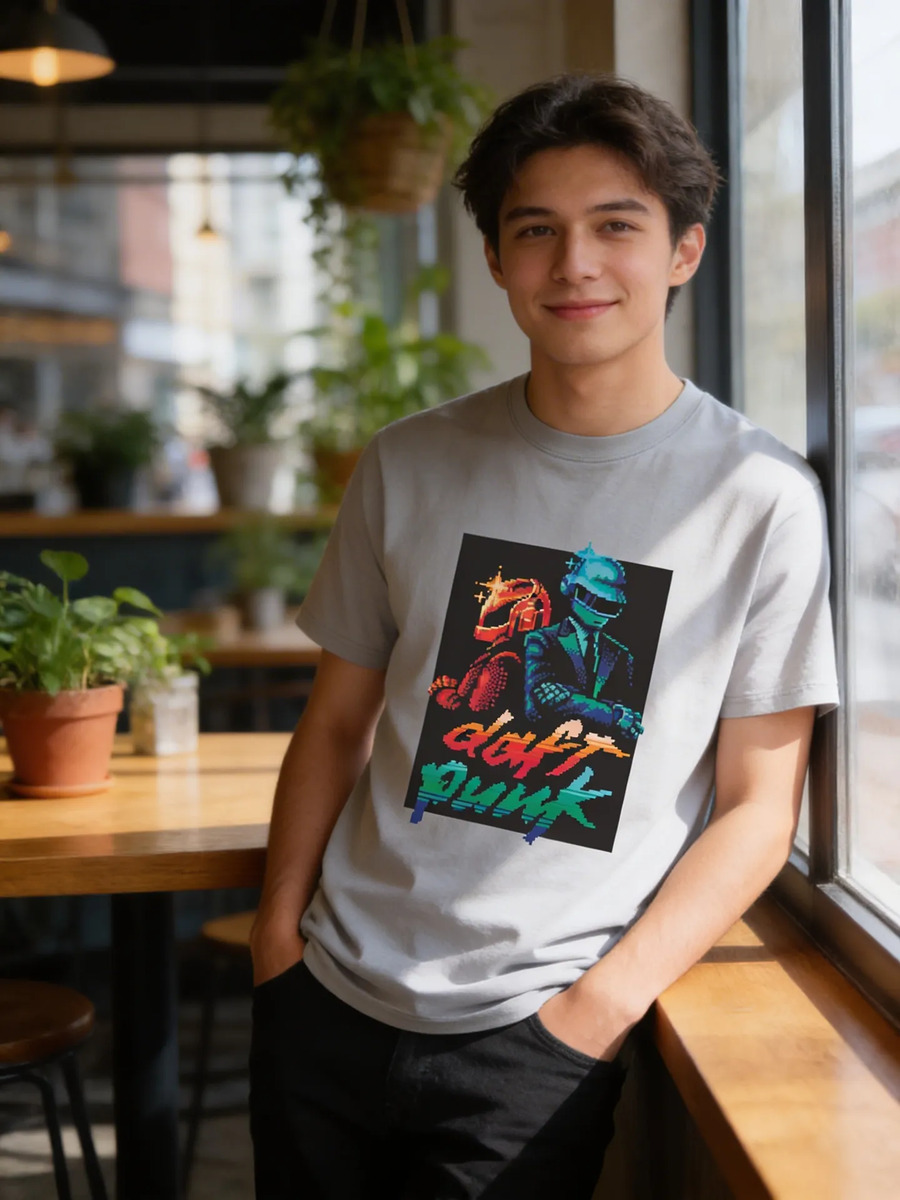 Remera: Daft Punk Pixel Art Memoestampados - Imagen 34