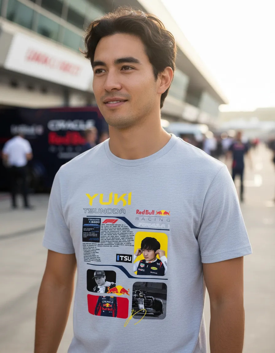 Remera: F1 Yuki Tsunoda Red Bull Memoestampados - Imagen 10