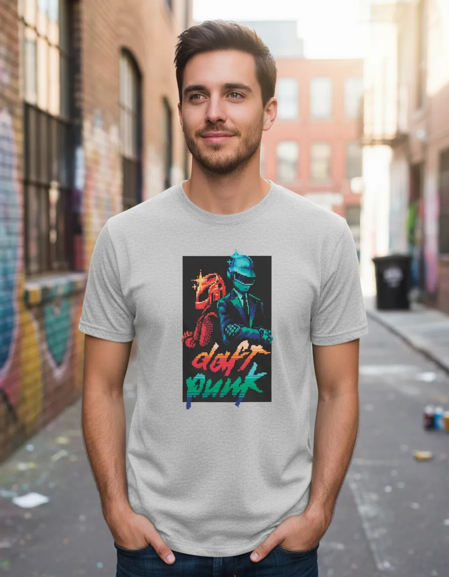 Remera: Daft Punk Pixel Art Memoestampados - Imagen 28