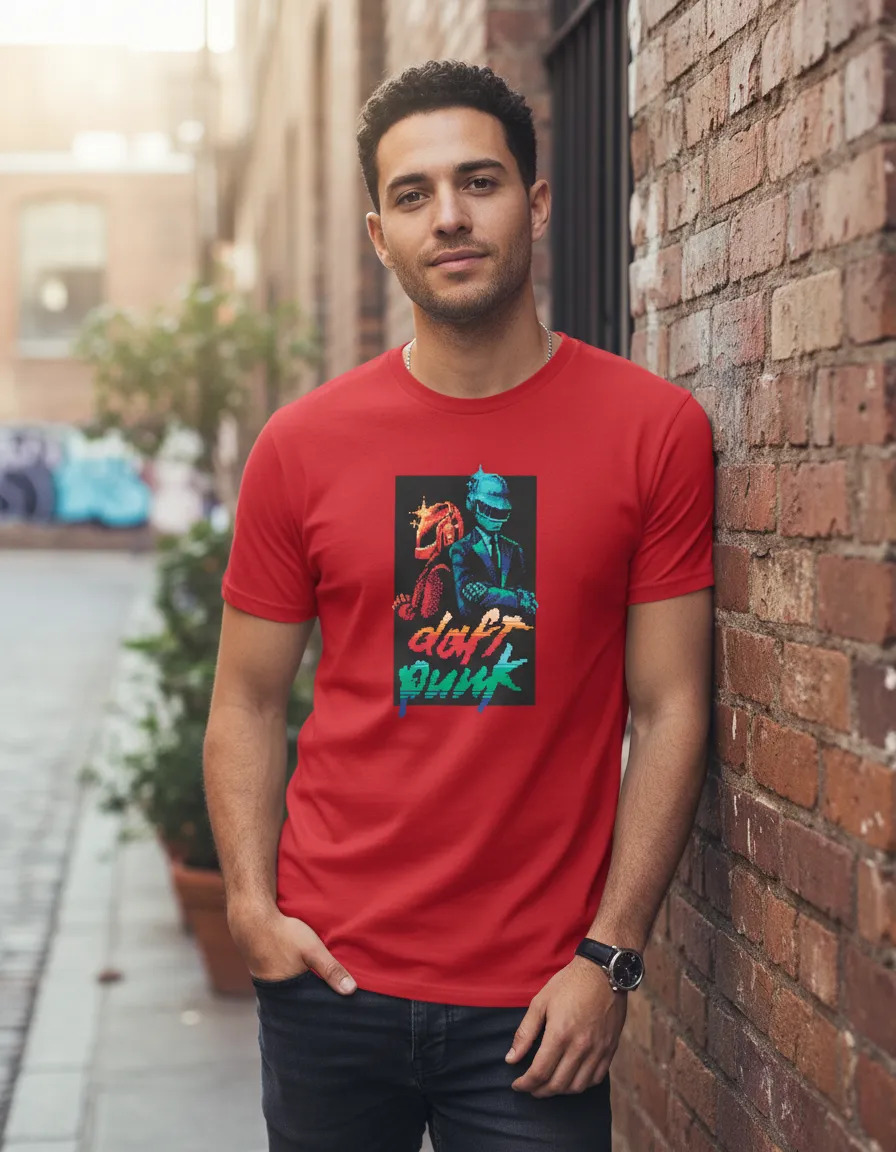 Remera: Daft Punk Pixel Art Memoestampados - Imagen 11