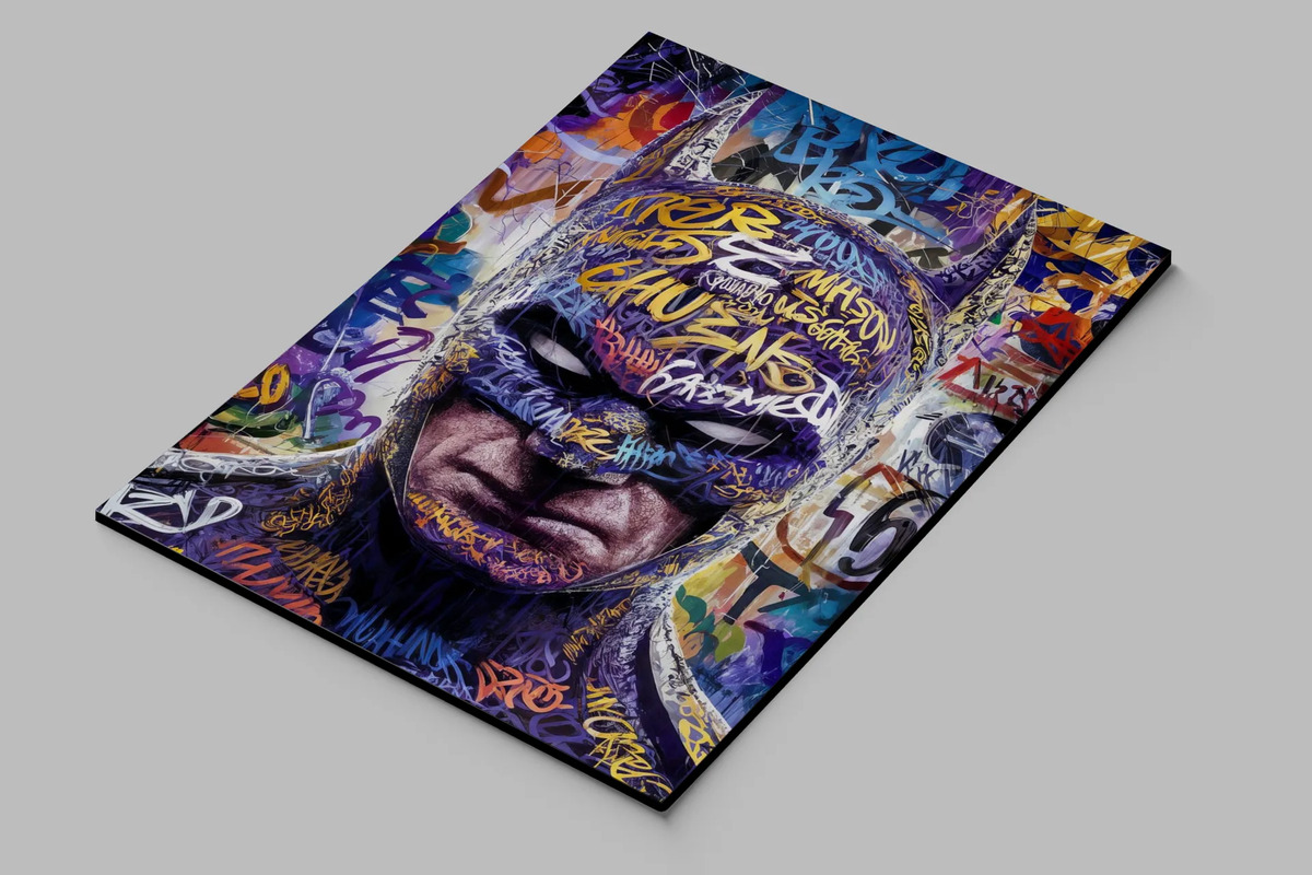 Cuadro Batman Grafitti 758 40x30 Mdf Memoestampados - Imagen 3