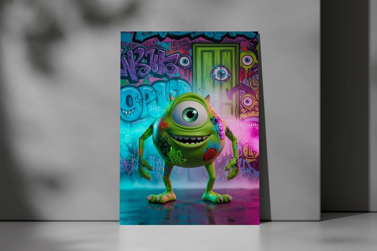 Cuadro Mike Wazowski Monster 762 40x30 Mdf Memoestampados - Imagen 3