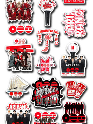 Pack Pegotines Stickers Bts Arirang Memoestampados
