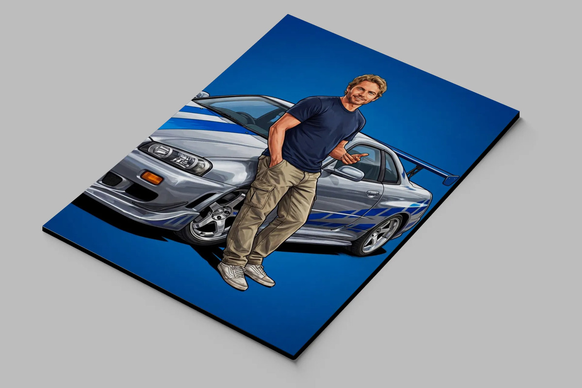 Cuadro Paul Walker 713 70x100 Mdf Memoestampados - Imagen 2