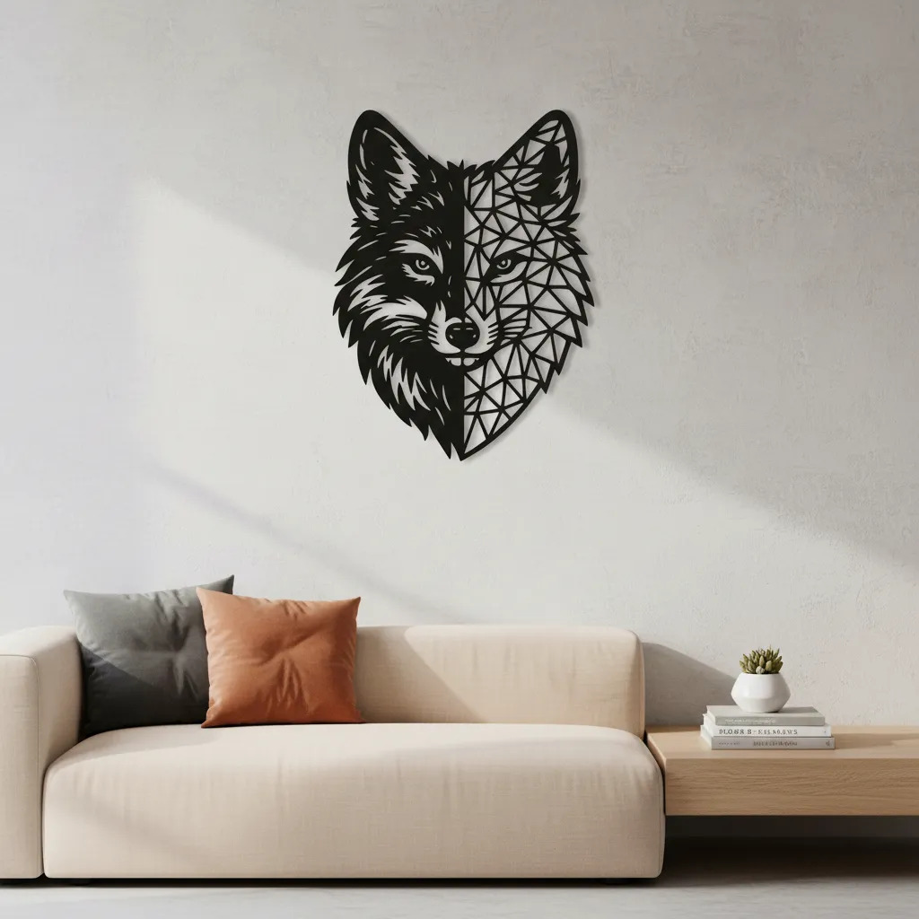 Cuadro Wolf Calado Memo Estampados - Imagen 5