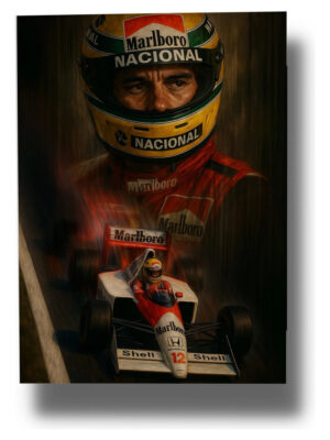 Cuadro Ayrton Senna 766 40x30 Mdf Memoestampados