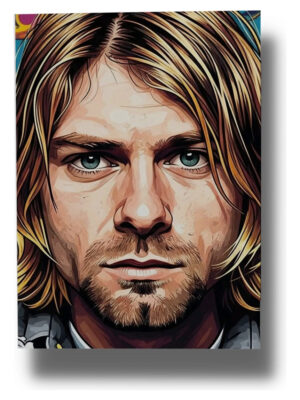 Cuadro Kurt Cobain 700 40x30 Mdf Memoestampados
