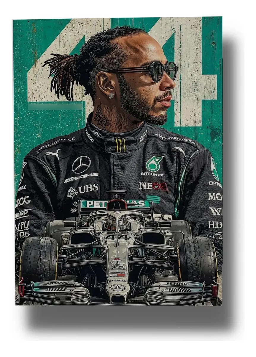 Cuadro Lewis Hamilton Fórmula 1 692 70x100mdf Memoestampados