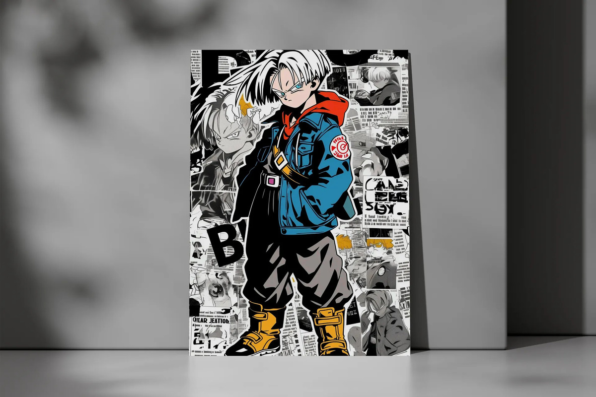 Cuadro Trunks Dragon Ball 822 40x30 Mdf Memoestampados - Imagen 2