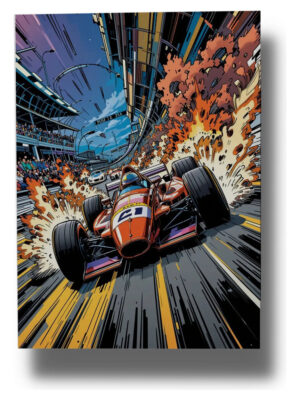 Cuadro Fórmula 1 Cómic 691 40x30 Mdf Memoestampados