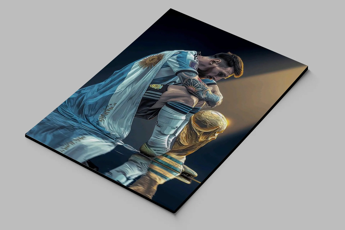 Cuadro Messi Copa 726 50x70 Mdf Memoestampados - Imagen 2