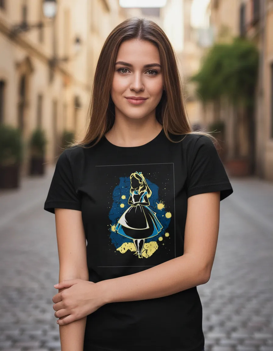 Remera: Alicia Neon Acuarela Memoestampados