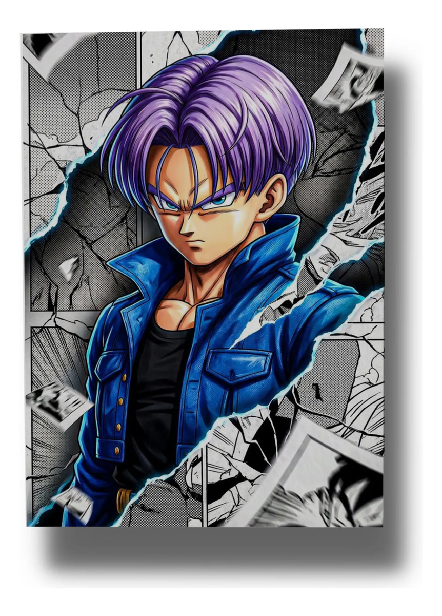 Cuadro Trunks Dragon Ball 823 70x100 Mdf Memoestampados