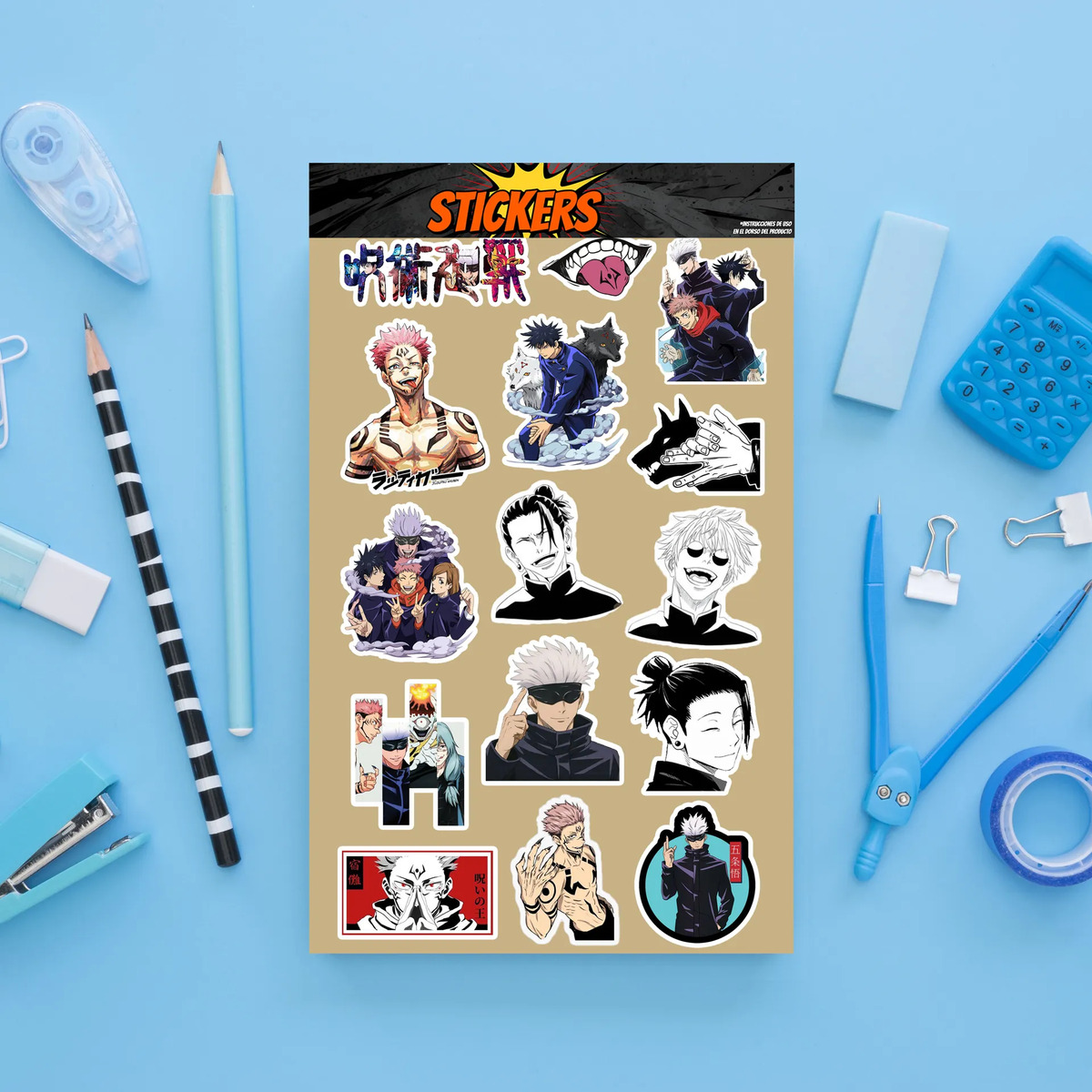 Pack Pegotines Stickers Jujutsu Kaisen Memoestampados - Imagen 2