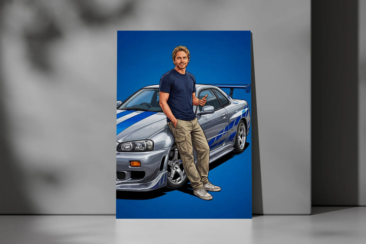 Cuadro Paul Walker 713 70x100 Mdf Memoestampados - Imagen 3