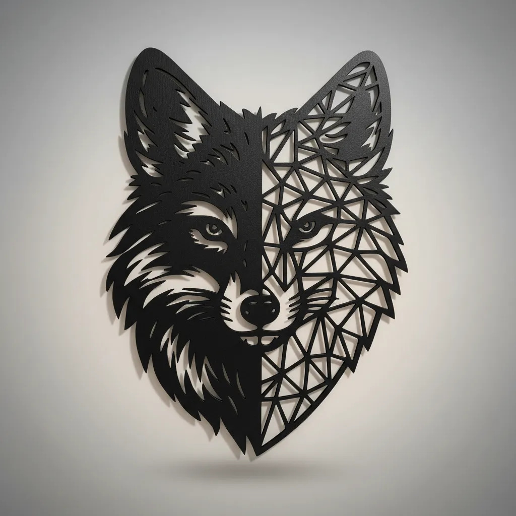 Cuadro Wolf Calado Memo Estampados - Imagen 4