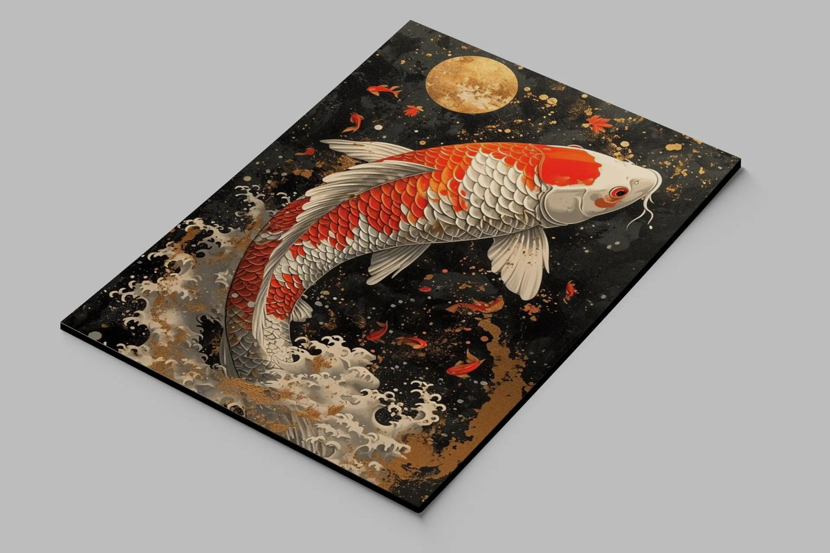 Cuadro Pez Koi 674 70x100 Mdf Memoestampados - Imagen 3