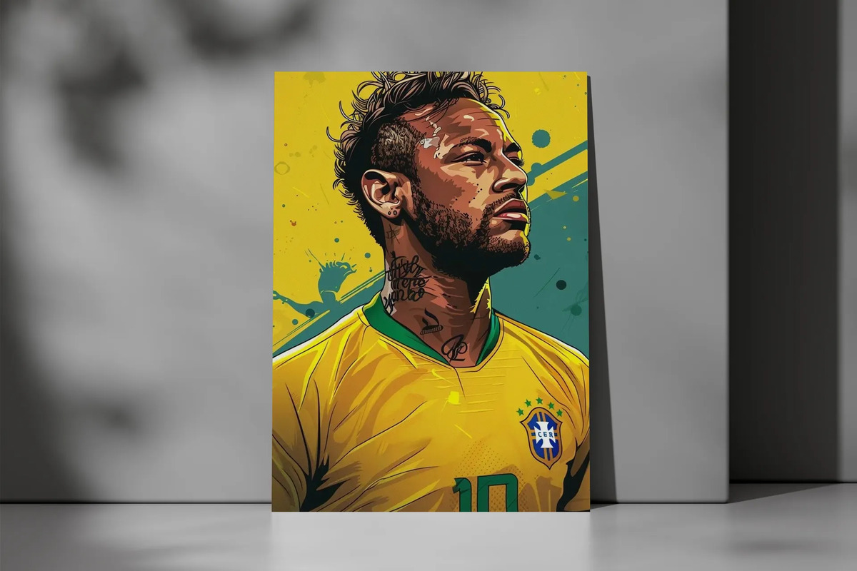 Cuadro Neymar 724 50x70 Mdf Memoestampados - Imagen 3