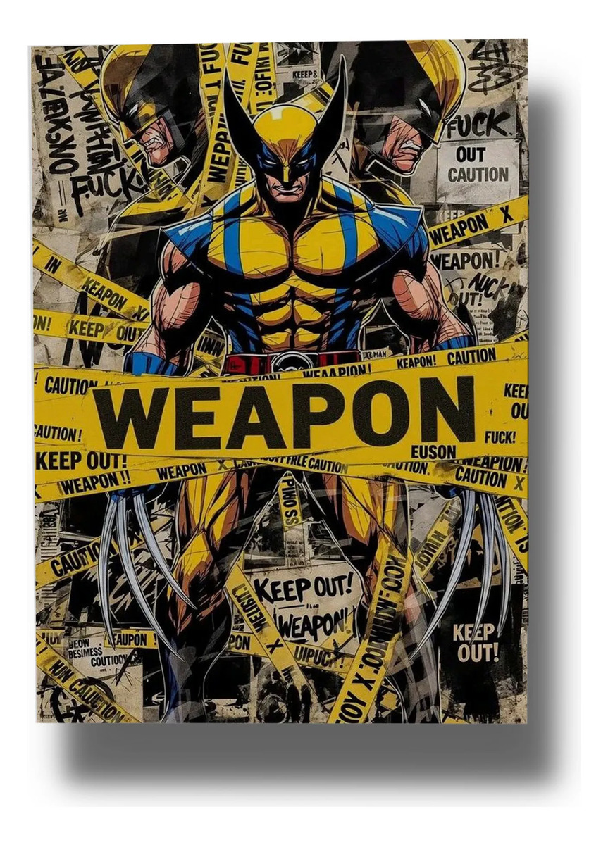 Cuadro Wolverine 696 50x70 Mdf Memoestampados