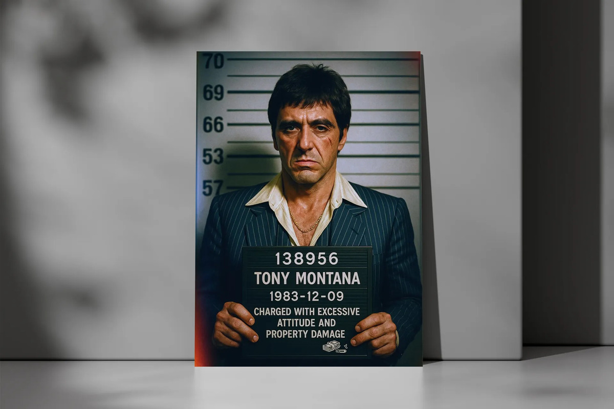 Cuadro Tony Montana 708 70x100 Mdf Memoestampados - Imagen 3