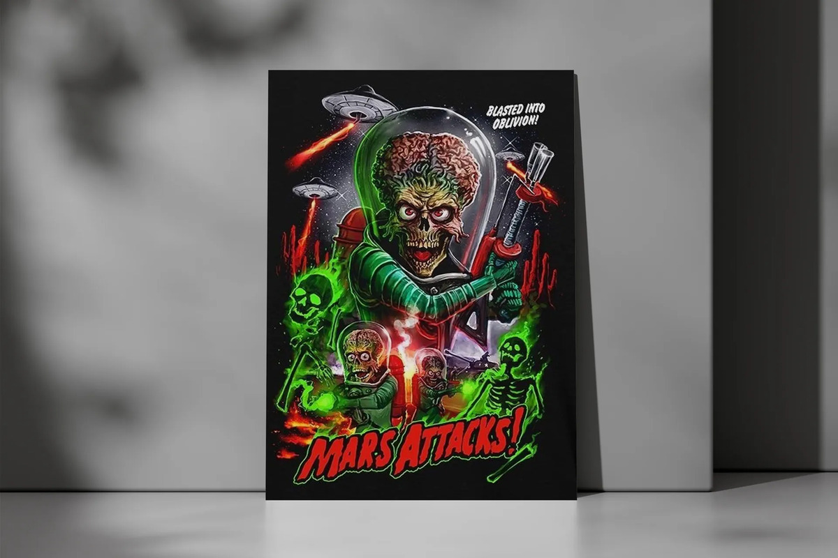 Cuadro Mars Attacks! 719 40x30 Mdf Memoestampados - Imagen 3