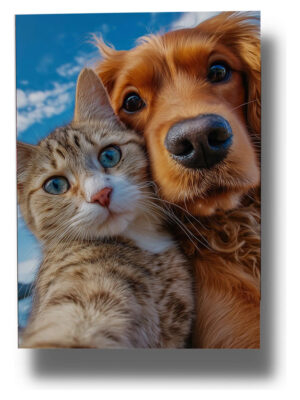 Cuadro Selfie Animales 680 50x70 Mdf Memoestampados