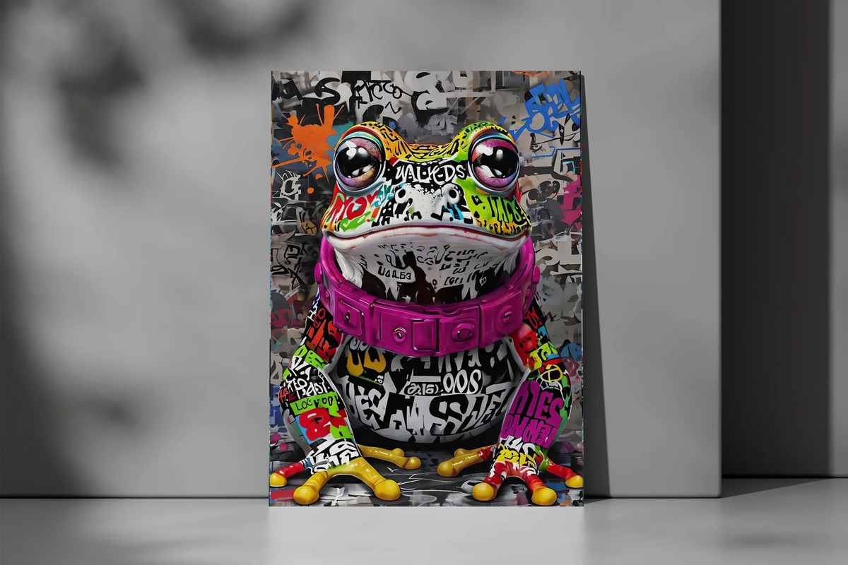 Cuadro Rana Grafitti 753 50x70 Mdf Memoestampados - Imagen 3