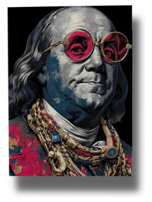 Cuadro Benjamin Franklin 746 40x30 Mdf Memoestampados