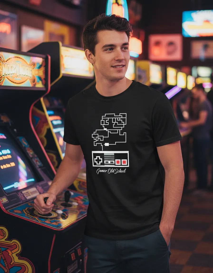 Remera: Gamer Old School Memoestampados