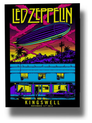 Cuadro Led Zeppelin Kingswell 706 40x30 Mdf Memoestampados