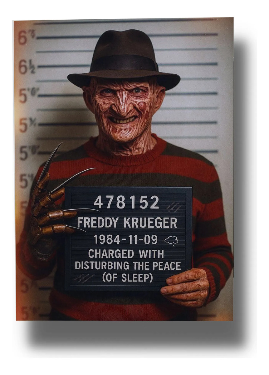 Cuadro Freddy Krueger 704 40x30 Mdf Memoestampados