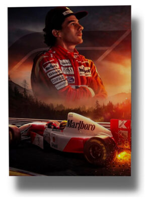Cuadro Ayrton Senna F1 783 40x53 Mdf Memoestampados