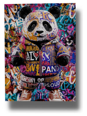 Cuadro Panda Grafitti 754 50x70 Mdf Memoestampados