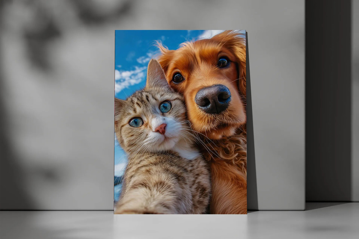 Cuadro Selfie Animales 680 70x100 Mdf Memoestampados - Imagen 2