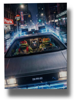 Cuadro Tortugas Ninjas 768 50x70 Mdf Memoestampados