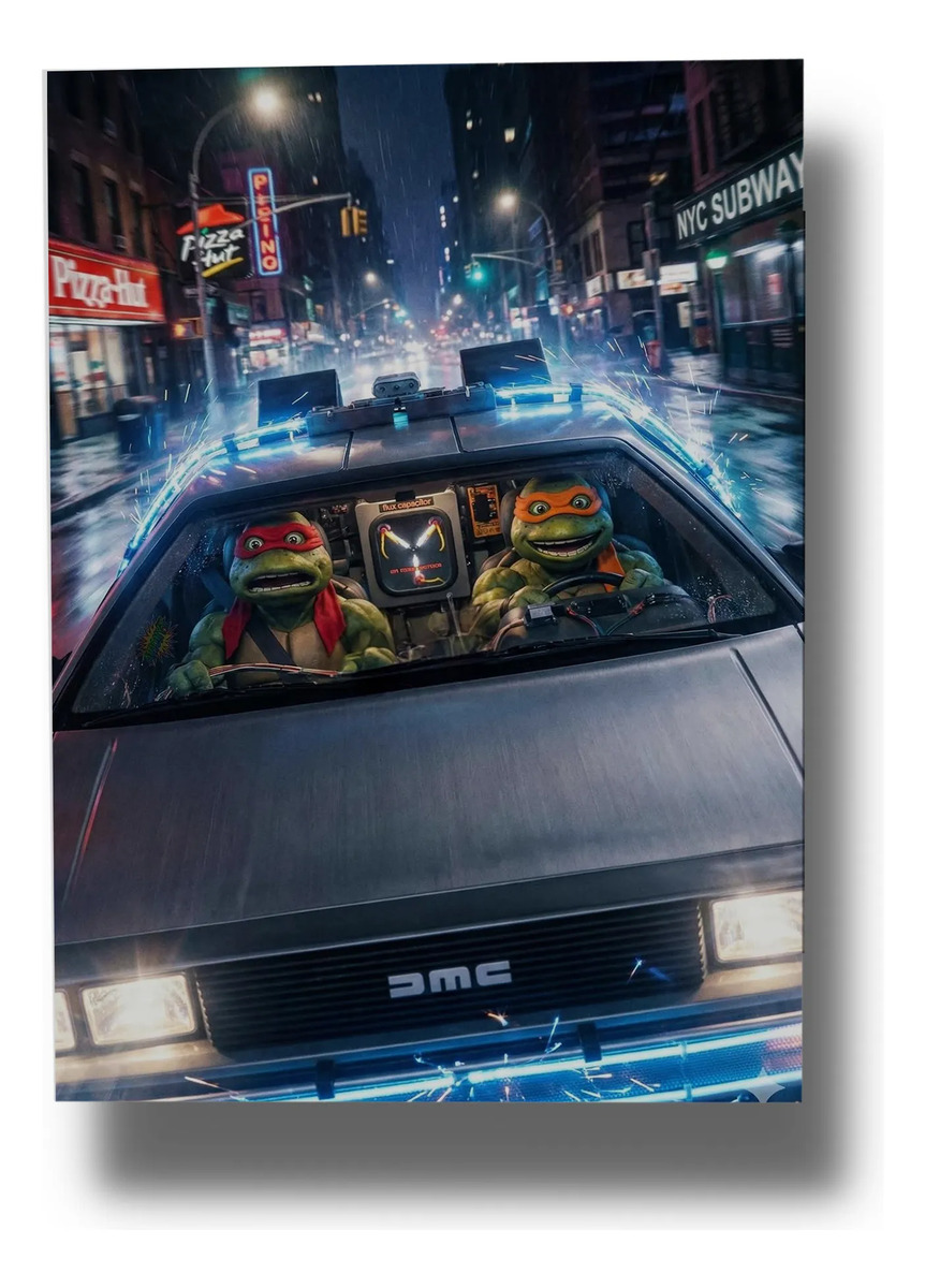 Cuadro Tortugas Ninjas 768 50x70 Mdf Memoestampados