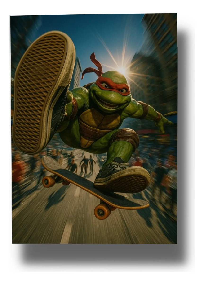 Cuadro Tortuga Ninja 812 70x100mdf Memoestampados