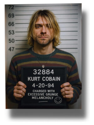 Cuadro Kurt Cobain 702 40x30 Mdf Memoestampados