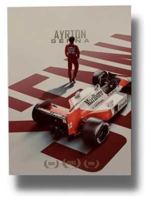 Cuadro Ayrton Senna 786 70x100 Mdf Memoestampados