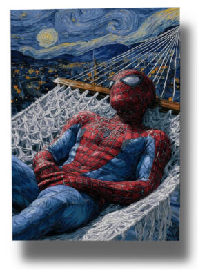 Cuadro Spiderman Noche Estrellada 736 40x30mdf Memoestampado