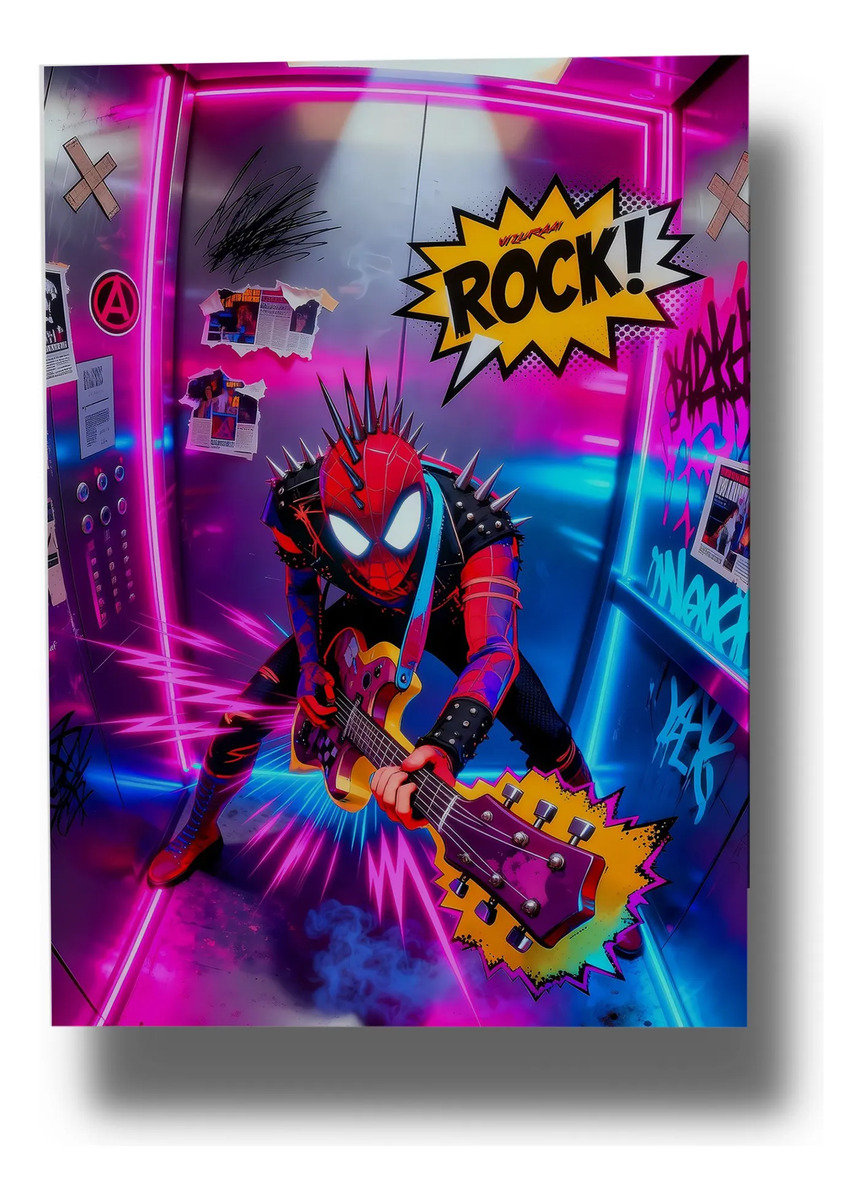 Cuadro Spiderman Punk 767 40x30 Mdf Memoestampados