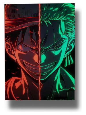 Cuadro Luffy Y Zoro 689 50x70 Mdf Memoestampados