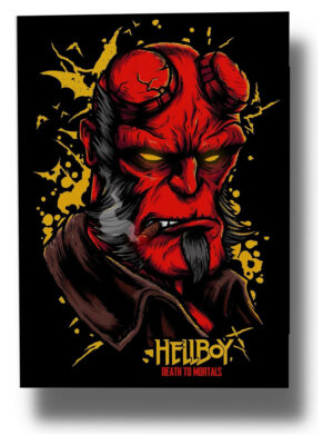 Cuadro Hellboy 718 50x70 Mdf Memoestampados