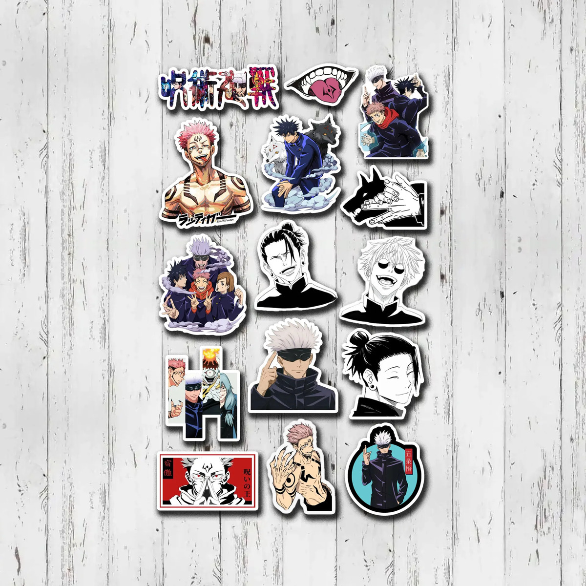 Pack Pegotines Stickers Jujutsu Kaisen Memoestampados - Imagen 4