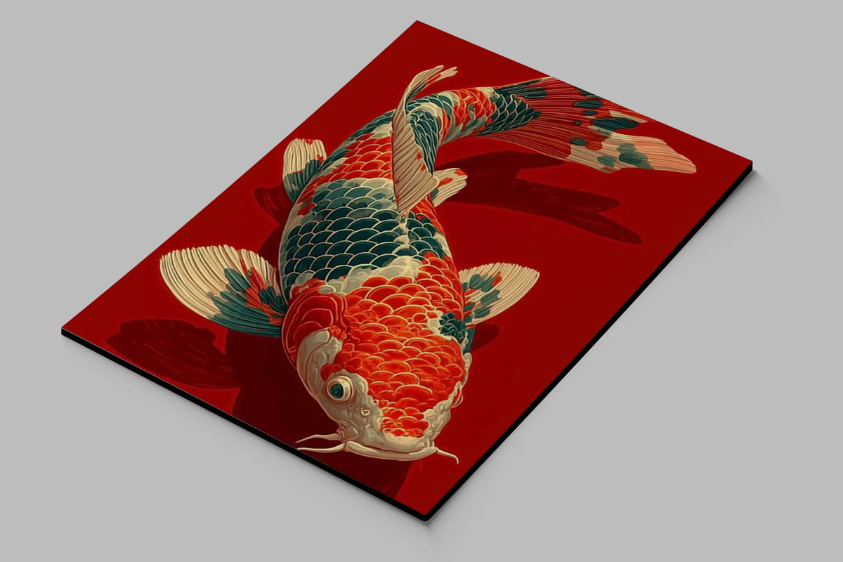 Cuadro Pez Koi 675 40x30 Mdf Memoestampados - Imagen 3