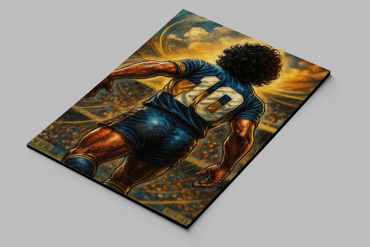 Cuadro Maradona 722 40x30 Mdf Memoestampados - Imagen 2