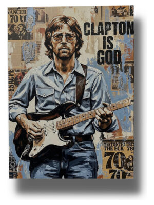 Cuadro Eric Clapton 738 40x30mdf Memoestampado
