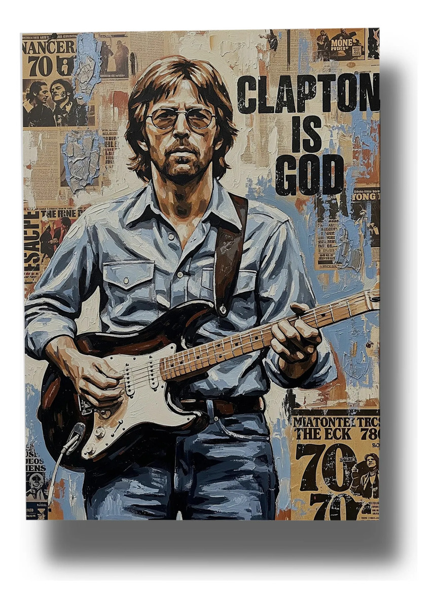 Cuadro Eric Clapton 738 40x30mdf Memoestampado