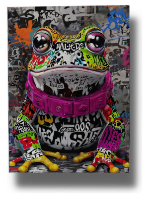 Cuadro Rana Grafitti 753 70x100 Mdf Memoestampados